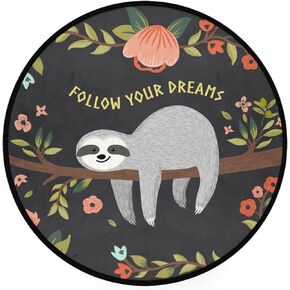Vdsrup Cute Animal Sharks Doormat Shark Blue Ocean Round Floor Mat Non Slip Absorbent Carpet Yoga Rug for Entryway Bedroom Living Room Sofa Home Decor