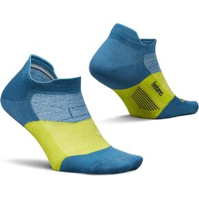 Feetures Merino 10 Ultra Light Cushion No Show Tab Ankle Socks - Wool Socks for Women & Men - Elemental Blue, S (1 Pair)