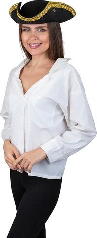 قبعة Dress Up America Tricorn للبالغين - قبعة استعمارية تاريخية للرجال - أسود - مقاس واحد in Kuwait