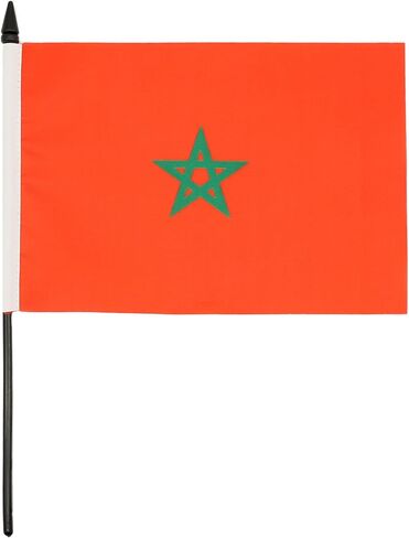 علم طاولة بنين من AZ FLAG مقاس 10.16 سم × 15.24 سم - علم مكتب بنين مقاس 15 × 10 سم - عصا وقاعدة بلاستيكية سوداء in Kuwait