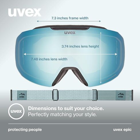 نظارات التزلج Uvex epic ATTRACT مع عدسات قابلة للتبديل، التزلج/التزلج على الجليد/التجول للرجال والنساء والشباب in Kuwait