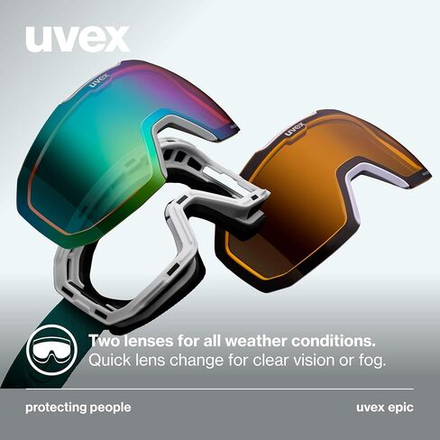 نظارات التزلج Uvex epic ATTRACT مع عدسات قابلة للتبديل، التزلج/التزلج على الجليد/التجول للرجال والنساء والشباب in Kuwait