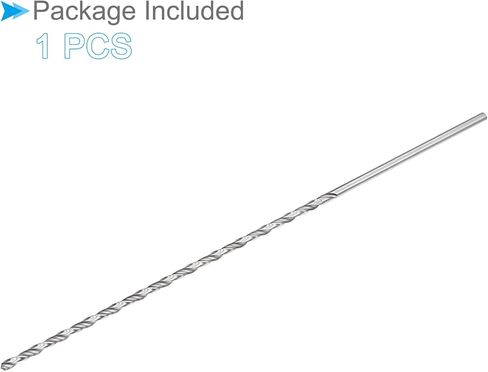 Extra Long Twist Drill Bits, 2.5mm Drill Bit Diameter 160mm Total Length, High Speed Steel Twist Drill Bit - (Applications: for Hardened Metal Woodwork Plastic Aluminum), 4-Pieces in Saudi Arabia