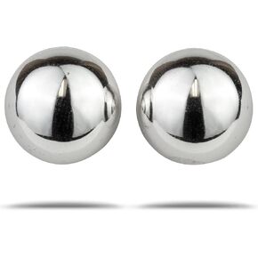 LaTisoro Sterling Silver Ball Stud Earrings in 14mm 100% Hypoallergenic Earrings in Kuwait