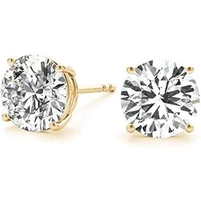 Sparkling Rock 0.7 Carat TW Lab Grown Diamond Mounted Stud Earrings for Women Available in 14K Yellow Gold Earring with Secure Push Back (Color G-H, Clarity VS) in Saudi Arabia