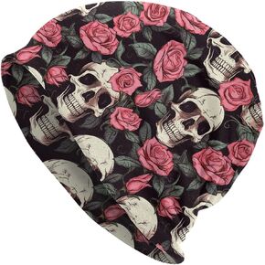 ZUHAOGO Skull Beanie Hats Slouchy Winter Warm Chemo Caps Stretch Hip-Hop Knit Skull Cap Sleep Cap Headwear for Men Women