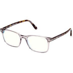 Eyeglasses Tom Ford FT 5831 -B 020 Shiny Transparent Grey,"t" Logo/Blue Block