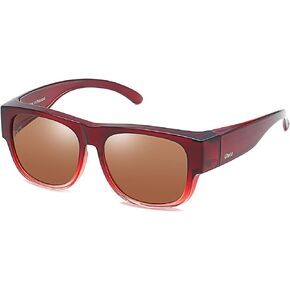 DUCO Fit Over Glasses نظارات شمسية مستقطبة ملفوفة للجنسين للرجال والنساء مضادة للوهج فوق النظارات 8956