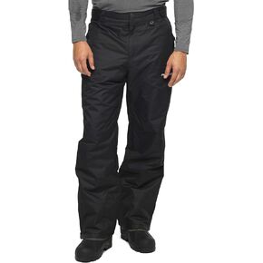 SkiGear Men's Essential Snow Pants, Black, Small/32" Inseam
