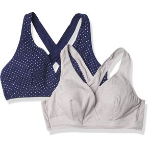 Playtex Women's Maternity & Nursing Cross Over Sleep Wirefree Bra Us4960 2-Pack in Kuwait