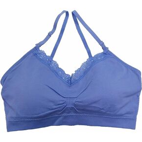 Coobie Seamless V-Neck with Lace Bra, Periwinkle