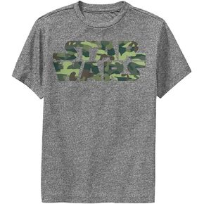 STAR WARS Camo Logo Boys Short Sleeve Tee Shirt