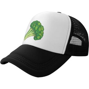 Broccoli Vegetables Hat Mesh Cap for Men Women, Adjustable Trucker Hat Baseball Cap