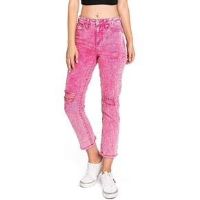 Celebrity Pink Women's Juniors High Rise Slim Fit Straight Leg Jeans in Kuwait