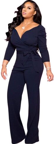 بدلة PINLI للسيدات بدون أكتاف مثيرة لتخفيض العمر مطبوعة للربيع والصيف بأرجل واسعة in Kuwait