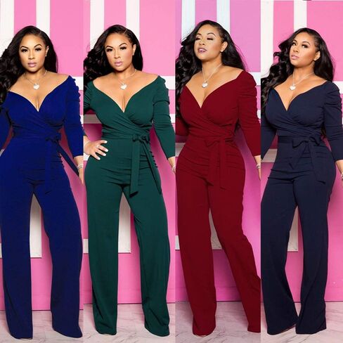 بدلة PINLI للسيدات بدون أكتاف مثيرة لتخفيض العمر مطبوعة للربيع والصيف بأرجل واسعة in Kuwait