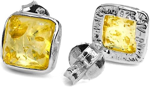 Ian and Valeri Co. Multicolor Amber Square Stud Earrings Set in Saudi Arabia
