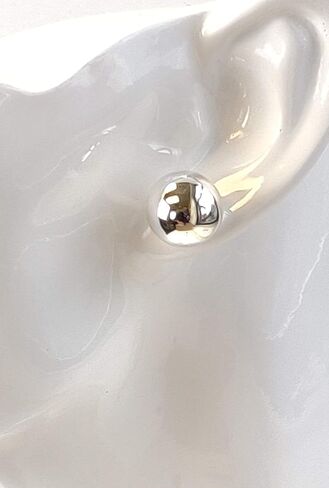 LaTisoro Sterling Silver Ball Stud Earrings in 14mm 100% Hypoallergenic Earrings in Kuwait