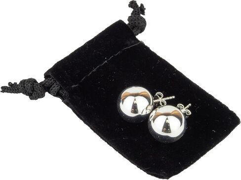 LaTisoro Sterling Silver Ball Stud Earrings in 14mm 100% Hypoallergenic Earrings in Kuwait