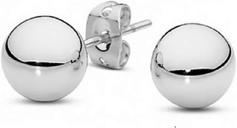 LaTisoro Sterling Silver Ball Stud Earrings in 14mm 100% Hypoallergenic Earrings in Kuwait