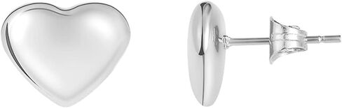 Edforce Stainless Steel Cute Puff Heart Stud Earrings in Saudi Arabia