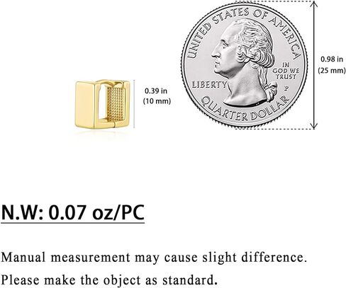 أقراط دائرية من الذهب عيار 14 قيراط للنساء من INNERDIVE، أقراط بمشبك ورق ذهبي عصري بمشبك على الأقراط النسائية in Kuwait