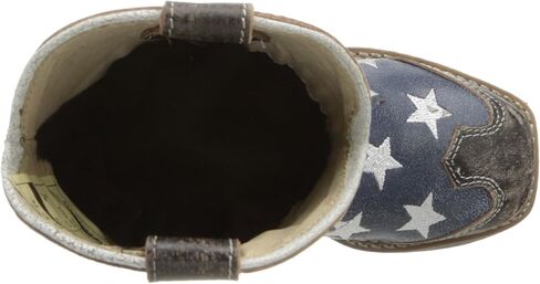 ROPER Kids Boys Americana Flag Square Toe Western Cowboy Boots Mid Calf - Brown in Kuwait