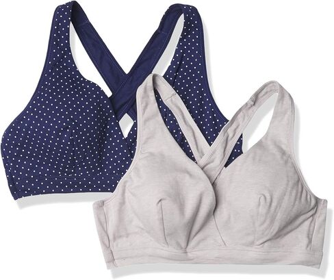 Playtex Women's Maternity & Nursing Cross Over Sleep Wirefree Bra Us4960 2-Pack in Kuwait