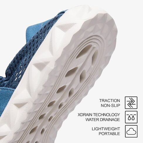 أحذية ALEADER الرجالية سهلة الارتداء الشبكية للمياه أحذية سفر كاجوال سريعة الجفاف in Kuwait