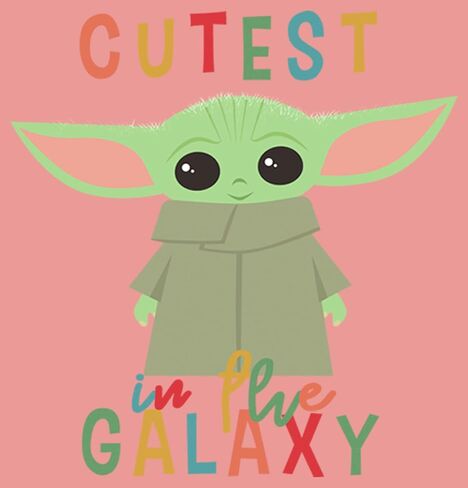 STAR WARS Women's Mandalorian Cutest Little Child Junior's Raglan Pullover with Coverstitch in Saudi Arabia