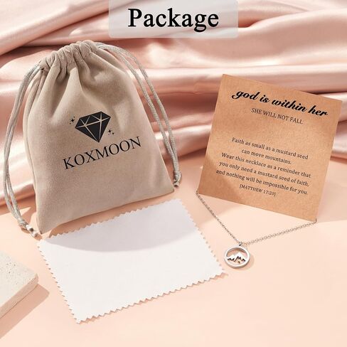 Real Mustard Seed Necklace, Christian Gifts for Women Faith Jewelry Gift, Inspirational Christian Religious Gifts for Women Teen Girls, Mustard Seed of Faith Move Mountains Necklaces in Kuwait