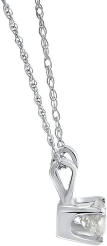 1/3 Ct Solitaire Diamond Pendant 14k White Gold Lab Created IGI Certified in Saudi Arabia