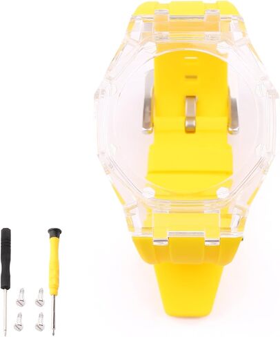 GA2100 GA2110 Mod Kits إطار الساعة وحزام مطاطي من الفلور يصلح لسوار Casio G-shock GA-2100 GA-2110 للنساء والرجال in Kuwait