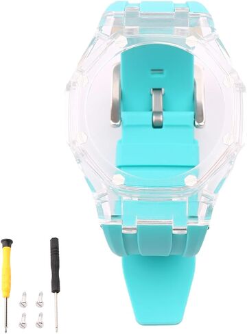 GA2100 GA2110 Mod Kits إطار الساعة وحزام مطاطي من الفلور يصلح لسوار Casio G-shock GA-2100 GA-2110 للنساء والرجال in Kuwait