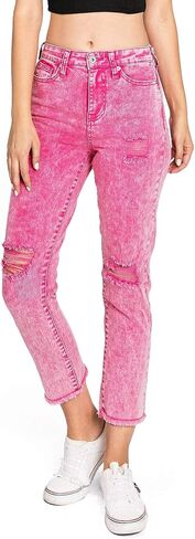 Celebrity Pink Women's Juniors High Rise Slim Fit Straight Leg Jeans in Kuwait