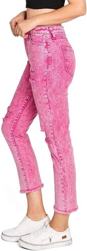 Celebrity Pink Women's Juniors High Rise Slim Fit Straight Leg Jeans in Kuwait