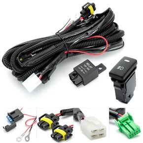 H11 H8 880 881 Fog Light Wiring Harness for Toyo'ta 2005-2022 Tacoma w/OEM Factory Style ON/Off Switch Kit & 40A Relay Fog Lamps Socket Wire Connector for LED Fog Driving Lights in Saudi Arabia