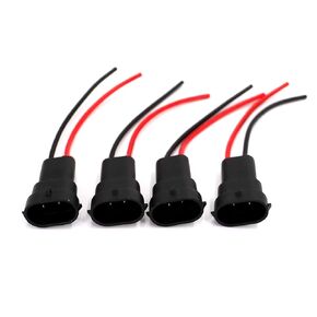 UTSAUTO 2Set 9005 9006 H10 Wire Connectors Female & Male Adapter Wiring Harness Sockets Wire 12V for Headlights Fog Lights