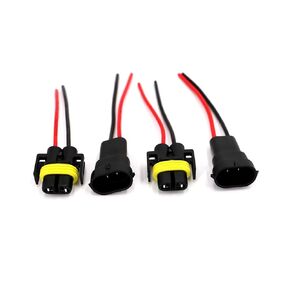 UTSAUTO 2Set 9005 9006 H10 Wire Connectors Female & Male Adapter Wiring Harness Sockets Wire 12V for Headlights Fog Lights