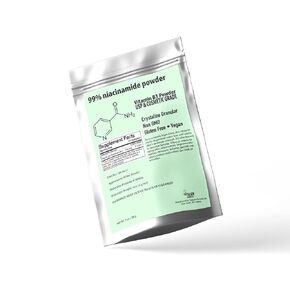Pure Niacinamide Powder for Skin Care (Vitamin B3) DIY Niacinamide Serum, Niacin Powder (8 Ounce / 226 Gram) Cosmetic Grade