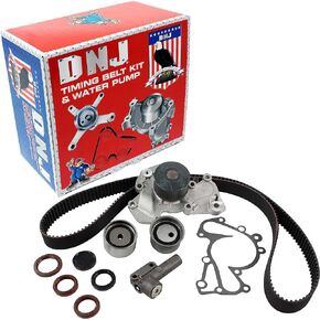 DNJ TBK136WP Timing Belt Kit with Water Pump for 1999-2010 / Hyundai, Kia/Optima, Santa Fe, Sonata, Sportage, Tiburon, Tucson / 2.5L, 2.7L / DOHC / V6 / 24V / 2493cc, 2500cc, 2656cc / VIN 8, VIN V