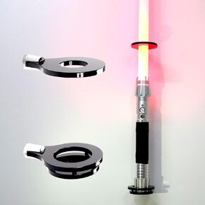 WANLIAN Lightsaber rack wall mounted vertical display stand lightsaber levitation display stand sword stand most lightsaber compatible (transparent 1 hole)