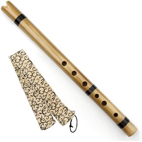 a Vertical Bamboo Flute Indian Clarinet Bamboo Quena Flute in G Key
