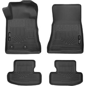 Husky Liners - Weatherbeater | Fits 2015 - 2024 Ford Mustang (Convertible/Coupe) Front & 2nd Row Liner - Black, 3 pc. | 99371