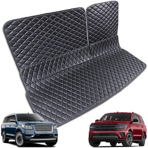 for 2018-2024 Ford Expedition/Lincoln Navigator (no Max or L Models) Trunk Mat ＆ Rear Backrest Mat Cargo Liners All Weather Waterproof