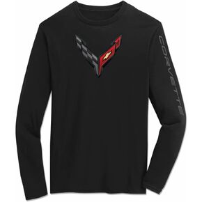 C8 Corvette Next Generation Carbon Flash Long Sleeve T-Shirt - Black