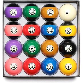 Pool Cue Ball 2-1/4" Regulation Size 16 Pool Balls Billiard Set