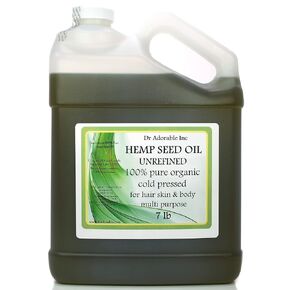 Dr Adorable - 7 lb - Hemp Seed Oil UNREFINED - 100% Pure Natural Cold Pressed Organic