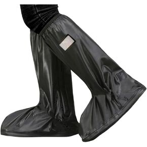 Rain Waterproof Boot Cover Non-Slip Shoes Cover Foldable Portable Reusable PVC Snow Overshoes Sole Overshoes Galoshes for men's size 8-8.5 or women size9-9.5 Cycling Camping Fishing Travel Black 2XL