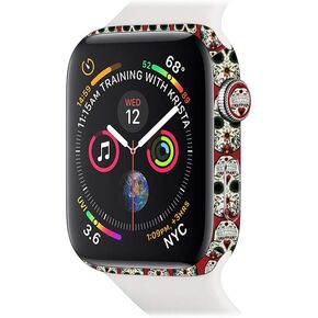 MightySkins Skin Compatible with Apple Watch Series 4 & 5 & 6 44mm - Sugar Skull Protective, Durable, and Unique Vinyl Decal Wrap Cover Easy to Apply, Remove, and Change Styles Made in The USA